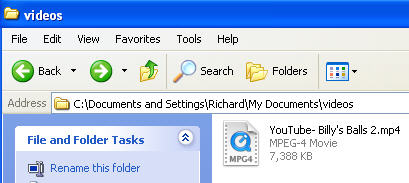 downloaded youtube video